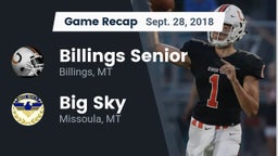Recap: Billings Senior  vs. Big Sky  2018