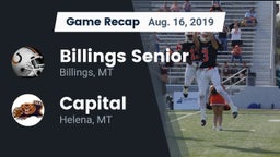 Recap: Billings Senior  vs. Capital  2019