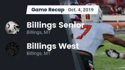 Recap: Billings Senior  vs. Billings West  2019