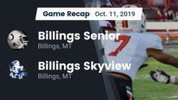 Recap: Billings Senior  vs. Billings Skyview  2019