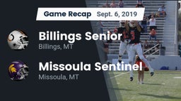Recap: Billings Senior  vs. Missoula Sentinel  2019