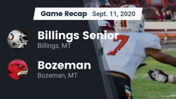 Recap: Billings Senior  vs. Bozeman  2020