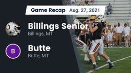 Recap: Billings Senior  vs. Butte  2021