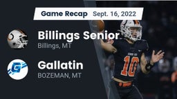 Recap: Billings Senior  vs. Gallatin  2022