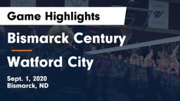 Bismarck Century  vs Watford City  Game Highlights - Sept. 1, 2020