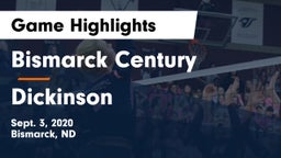 Bismarck Century  vs Dickinson  Game Highlights - Sept. 3, 2020
