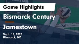 Bismarck Century  vs Jamestown  Game Highlights - Sept. 15, 2020
