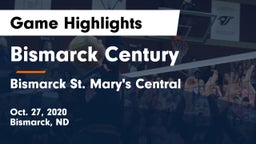 Bismarck Century  vs Bismarck St. Mary's Central  Game Highlights - Oct. 27, 2020