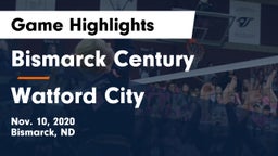 Bismarck Century  vs Watford City  Game Highlights - Nov. 10, 2020