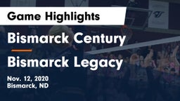 Bismarck Century  vs Bismarck Legacy  Game Highlights - Nov. 12, 2020