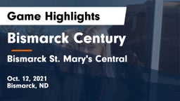 Bismarck Century  vs Bismarck St. Mary's Central  Game Highlights - Oct. 12, 2021
