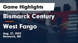Bismarck Century  vs West Fargo  Game Highlights - Aug. 27, 2022