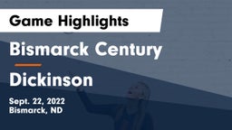 Bismarck Century  vs Dickinson  Game Highlights - Sept. 22, 2022