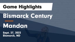 Bismarck Century  vs Mandan  Game Highlights - Sept. 27, 2022