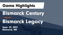 Bismarck Century  vs Bismarck Legacy  Game Highlights - Sept. 29, 2022