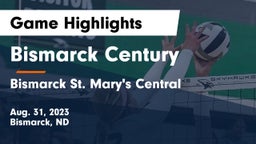 Bismarck Century  vs Bismarck St. Mary's Central  Game Highlights - Aug. 31, 2023