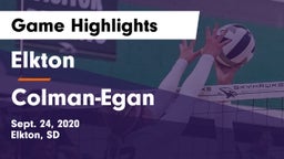 Elkton  vs Colman-Egan  Game Highlights - Sept. 24, 2020
