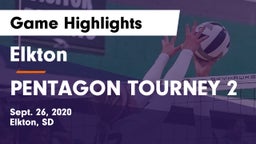 Elkton  vs PENTAGON TOURNEY 2 Game Highlights - Sept. 26, 2020