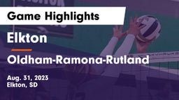 Elkton  vs Oldham-Ramona-Rutland  Game Highlights - Aug. 31, 2023