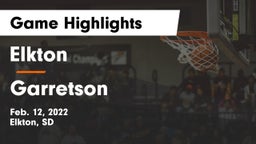 Elkton  vs Garretson  Game Highlights - Feb. 12, 2022