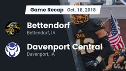 Recap: Bettendorf  vs. Davenport Central  2018