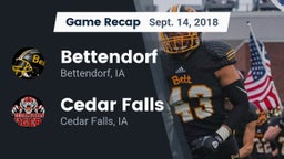 Recap: Bettendorf  vs. Cedar Falls  2018