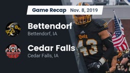 Recap: Bettendorf  vs. Cedar Falls  2019