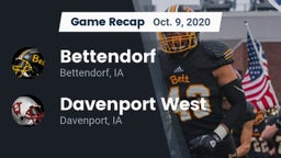 Recap: Bettendorf  vs. Davenport West  2020
