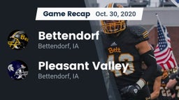 Recap: Bettendorf  vs. Pleasant Valley  2020