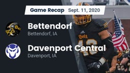 Recap: Bettendorf  vs. Davenport Central  2020