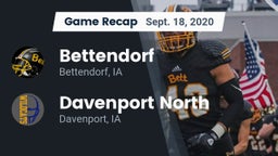 Recap: Bettendorf  vs. Davenport North  2020