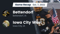Recap: Bettendorf  vs. Iowa City West 2022