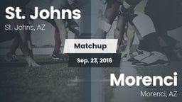 Matchup: St. Johns High Schoo vs. Morenci  2016