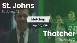 Matchup: St. Johns High Schoo vs. Thatcher  2016