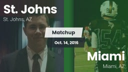 Matchup: St. Johns High Schoo vs. Miami  2016