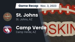 Recap: St. Johns  vs. Camp Verde  2023