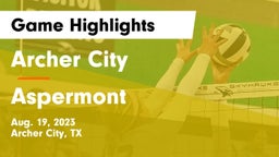 Archer City  vs Aspermont Game Highlights - Aug. 19, 2023