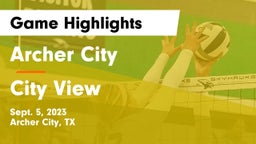 Archer City  vs City View Game Highlights - Sept. 5, 2023
