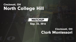 Matchup: North College Hill H vs. Clark Montessori  2016