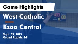 West Catholic  vs Kzoo Central Game Highlights - Sept. 23, 2023
