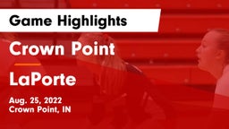 Crown Point  vs LaPorte  Game Highlights - Aug. 25, 2022