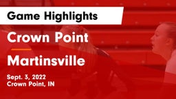 Crown Point  vs Martinsville  Game Highlights - Sept. 3, 2022