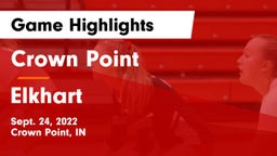 Crown Point  vs Elkhart  Game Highlights - Sept. 24, 2022