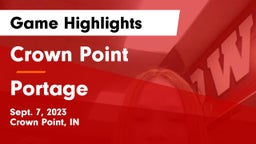 Crown Point  vs Portage  Game Highlights - Sept. 7, 2023