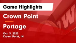 Crown Point  vs Portage  Game Highlights - Oct. 3, 2023