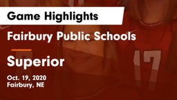 Fairbury Public Schools vs Superior  Game Highlights - Oct. 19, 2020