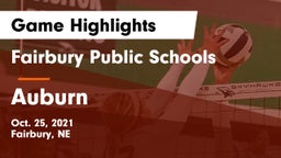 Fairbury Public Schools vs Auburn  Game Highlights - Oct. 25, 2021