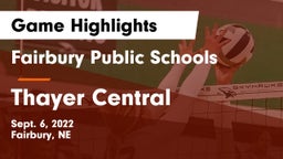 Fairbury Public Schools vs Thayer Central  Game Highlights - Sept. 6, 2022