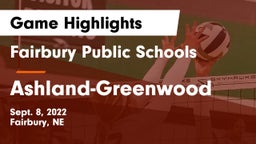 Fairbury Public Schools vs Ashland-Greenwood  Game Highlights - Sept. 8, 2022