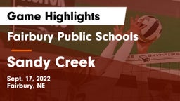 Fairbury Public Schools vs Sandy Creek  Game Highlights - Sept. 17, 2022